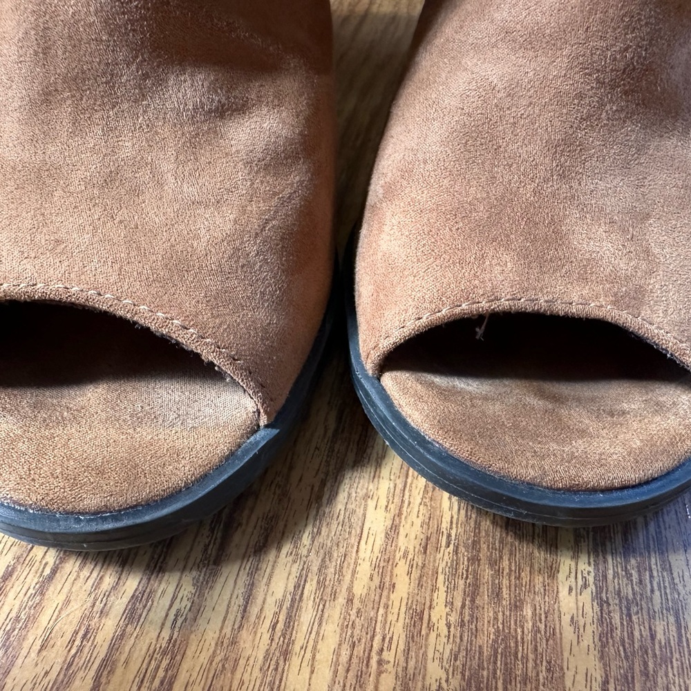 DV by Dolce Vita Tan Suede Fringe Heeled Boots - Picture 14 of 16